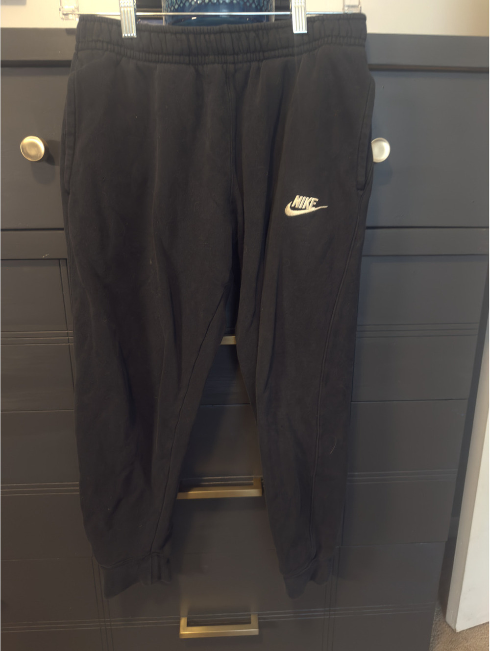 Nike Black Sweatpants with Logo - Size Small